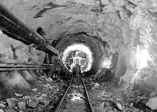 Tunnel inside the mountain