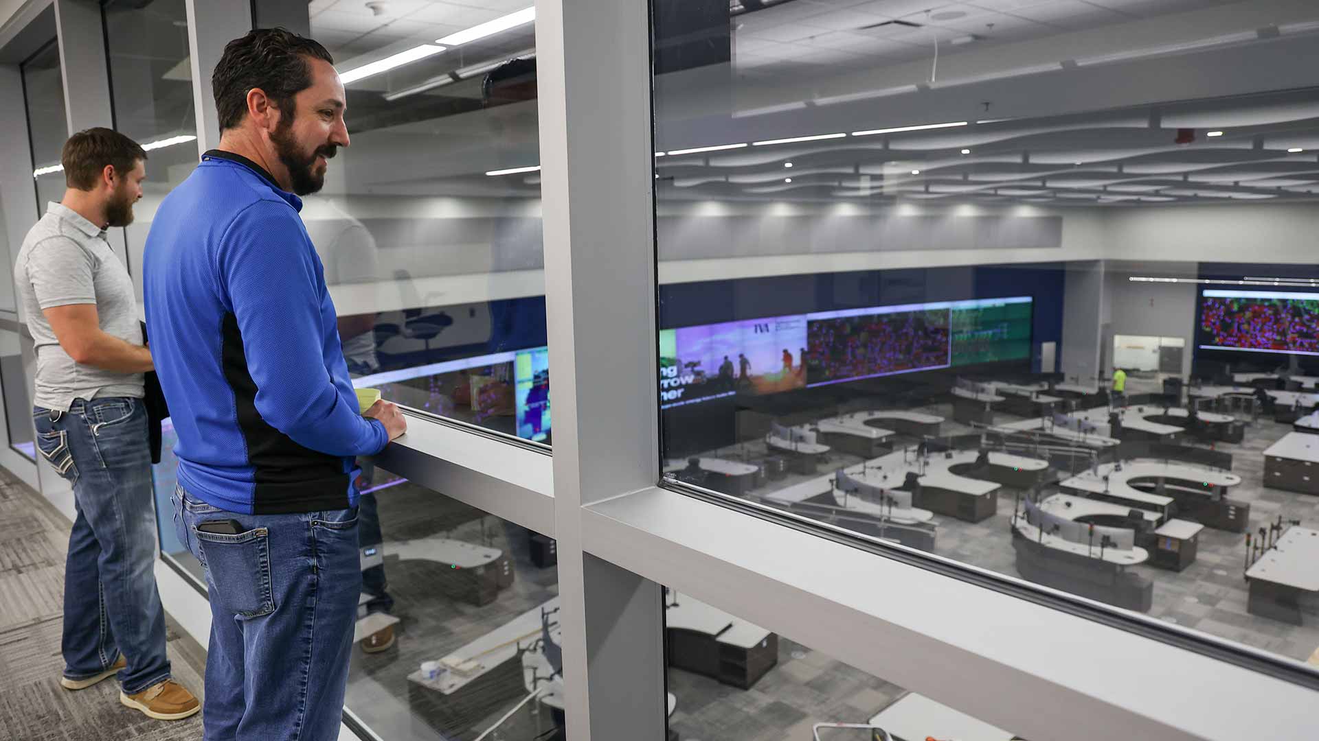 View of the new TVA operations center from an overlooking gallery.