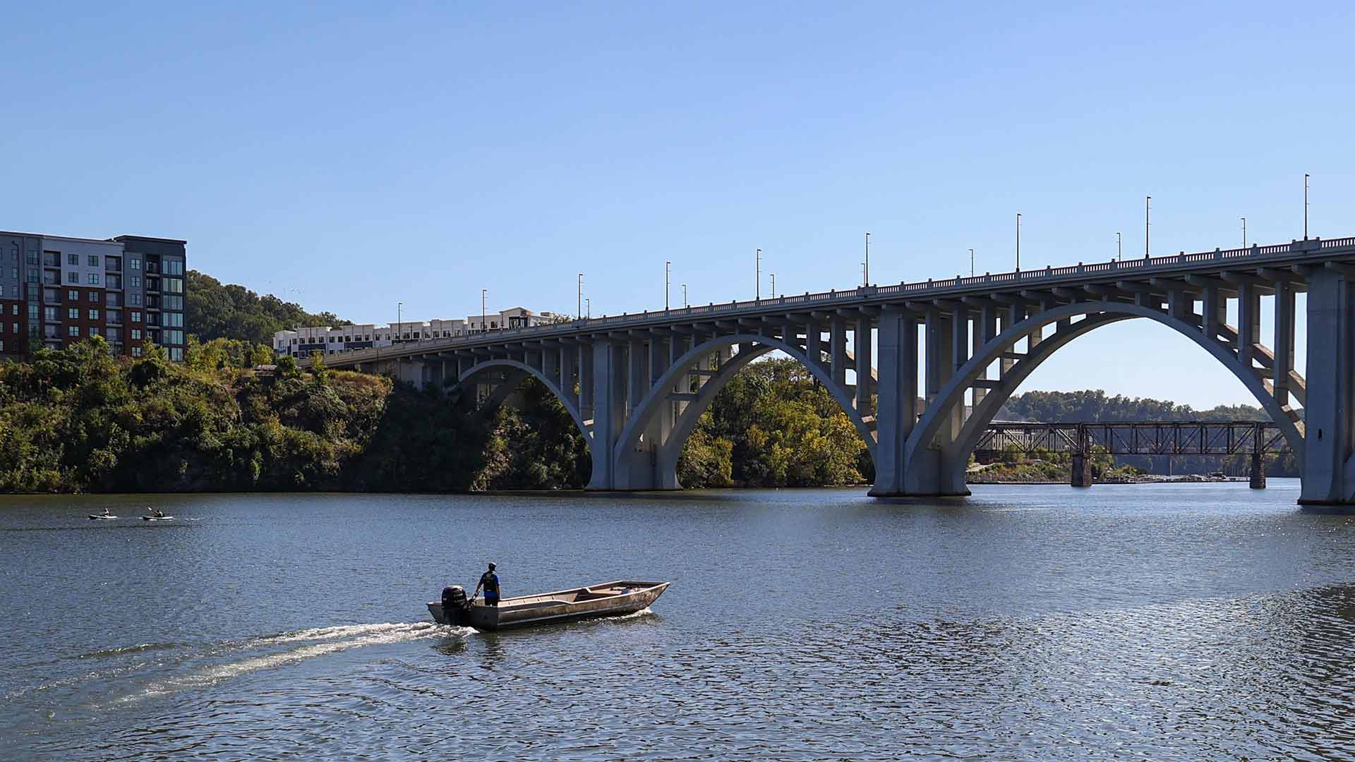 Boat on Tennessee River in Knoxville