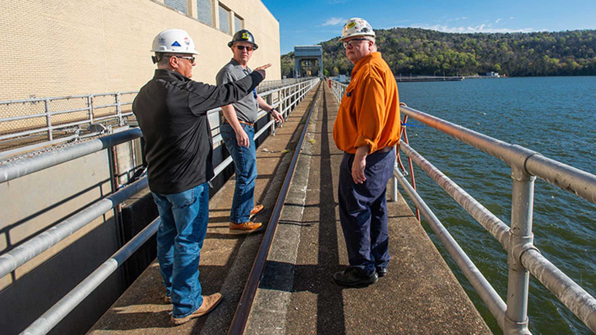 Employees at Guntersville Dam