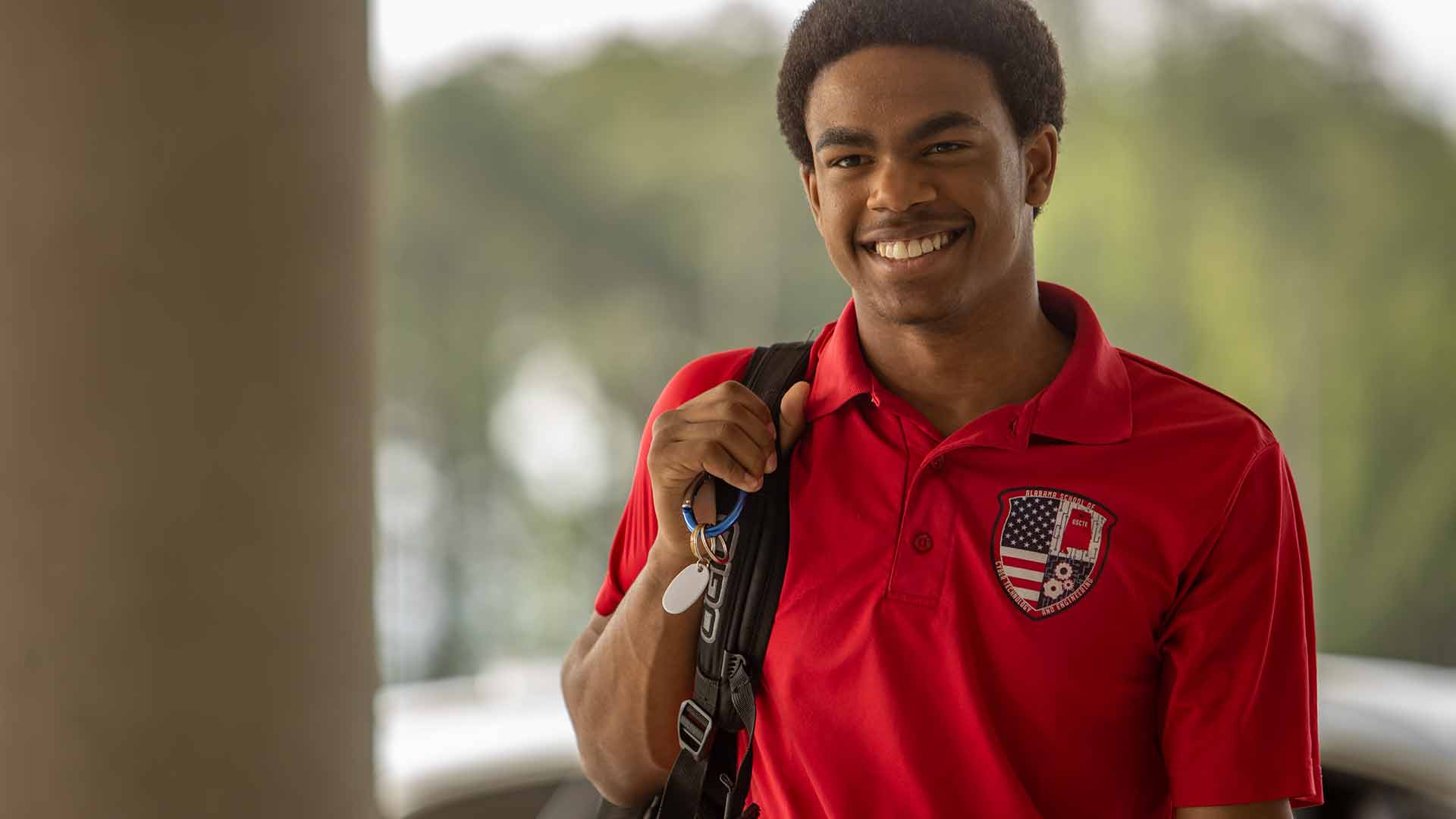 Student Justin Wright at Alabama School of Cyber Technology and Engineering