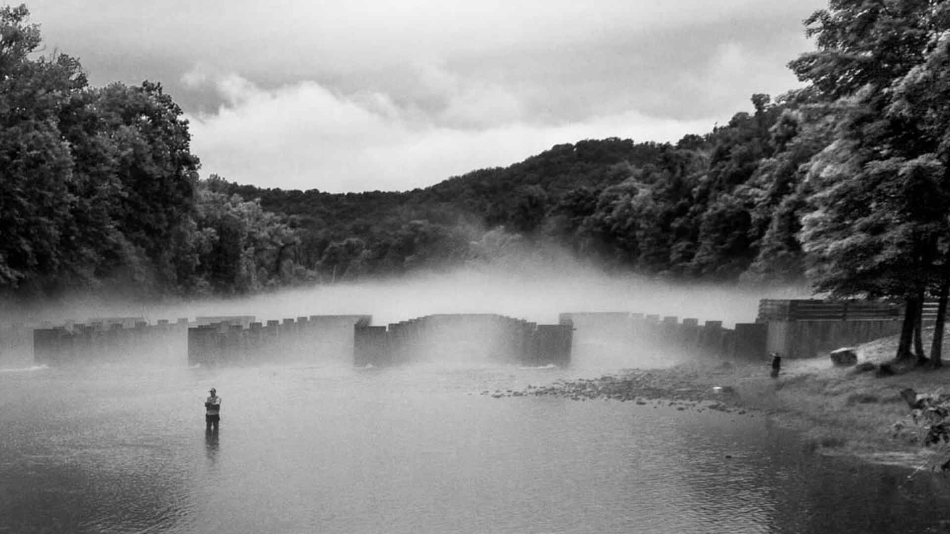 Weir dam on South Fork Holston River