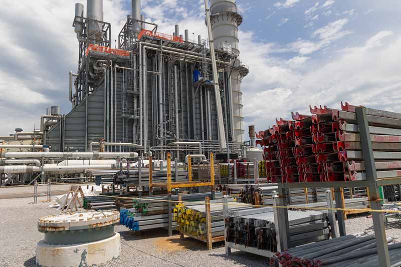 Scaffolding at Ackerman Combined Cycle Plant in Mississippi