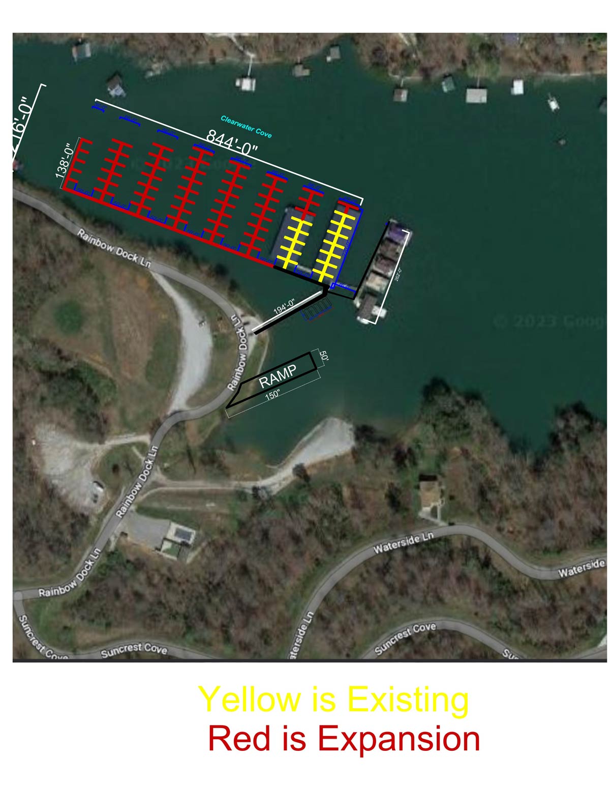 Proposed Commercial Recreation License and Section 26a on Norris Reservoir Adjustment Plans map