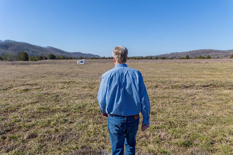 Bob Deacy visits the Clinch River Project site near Oak Ridge