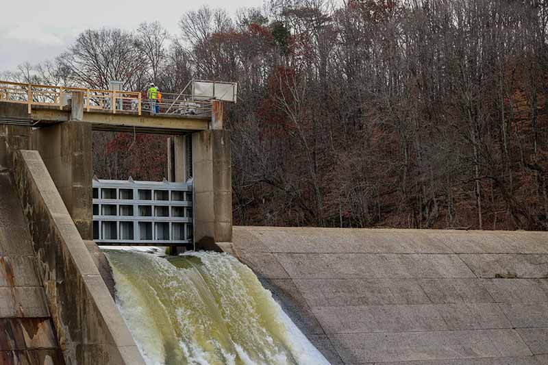 Nolichucky Dam withstood record water flow following Hurricane Helene.