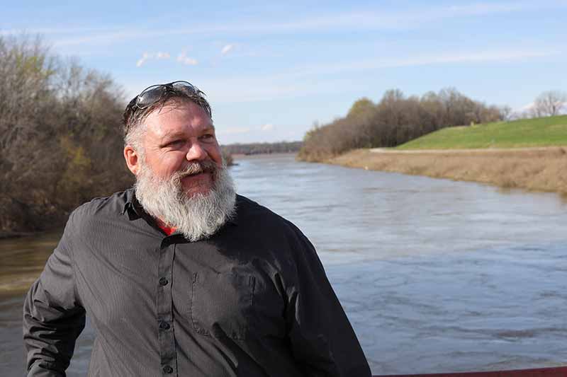 Martin looks at cooling water intake channel