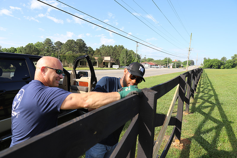 90th Service Childrens Home mending fence