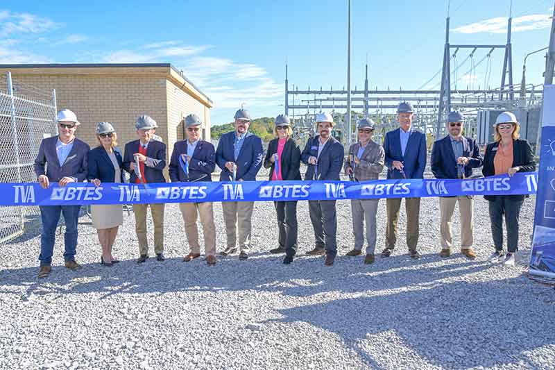 BTES and TVA representatives at substation event