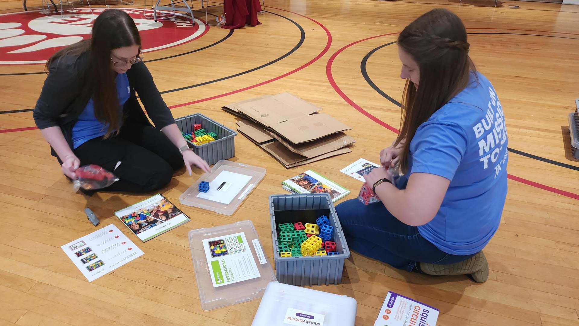 Women playing a game