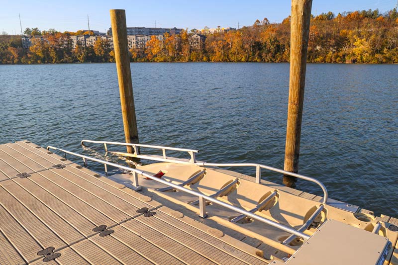 An accessible dock at Suttree Landing Park in Knoxville