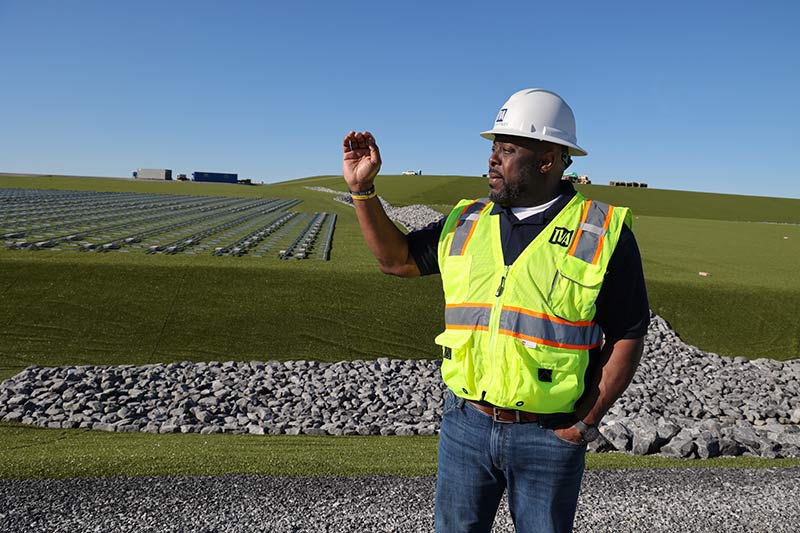 Project Phoenix senior project manager Adrian Finley at site