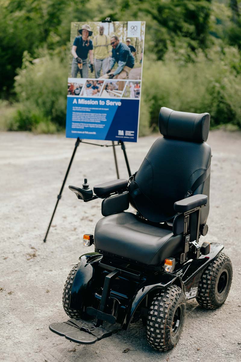 An all-terrain wheelchair, which a TVA grant funded, will be used at Radnor Lake State Park