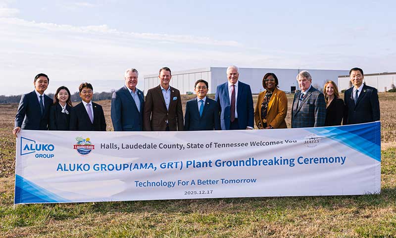 South Korean aluminum manufacturer Aluko is establishing operations in Halls, Tennessee.