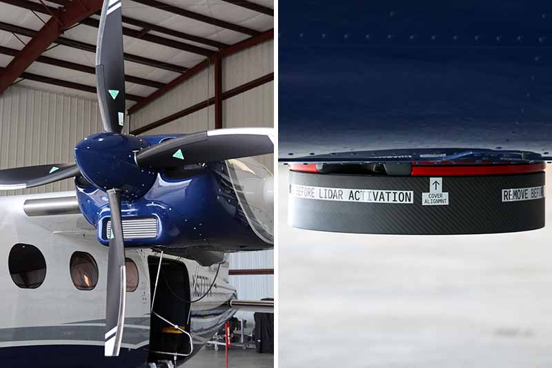 The new aircraft is a twin engine aircraft equipped with LiDAR for mapping.