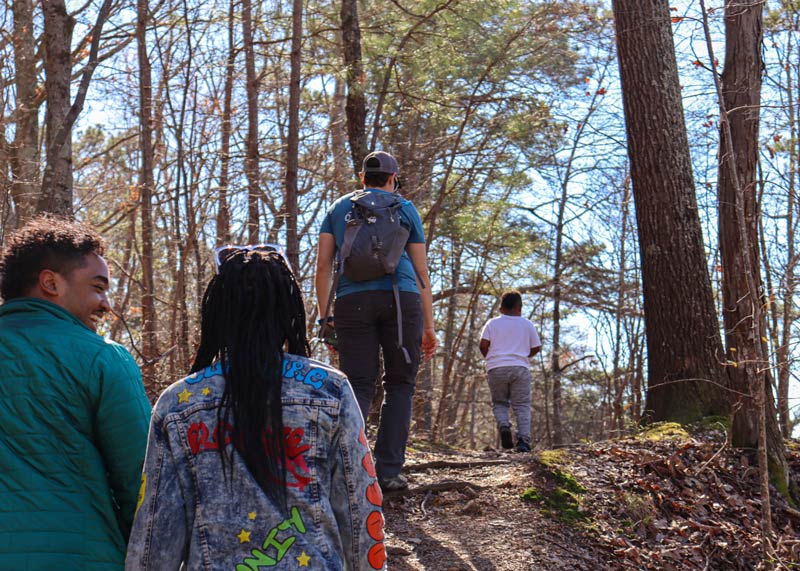 Community members hiking at Chickamauga Lake