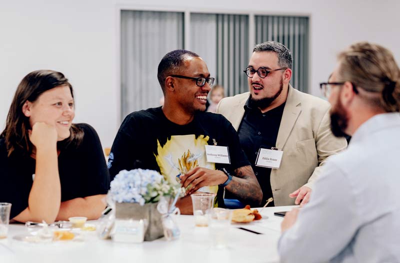 Men and Woman in discussion