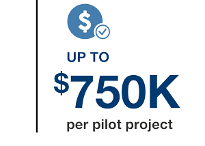 Upto $750k per pilot project