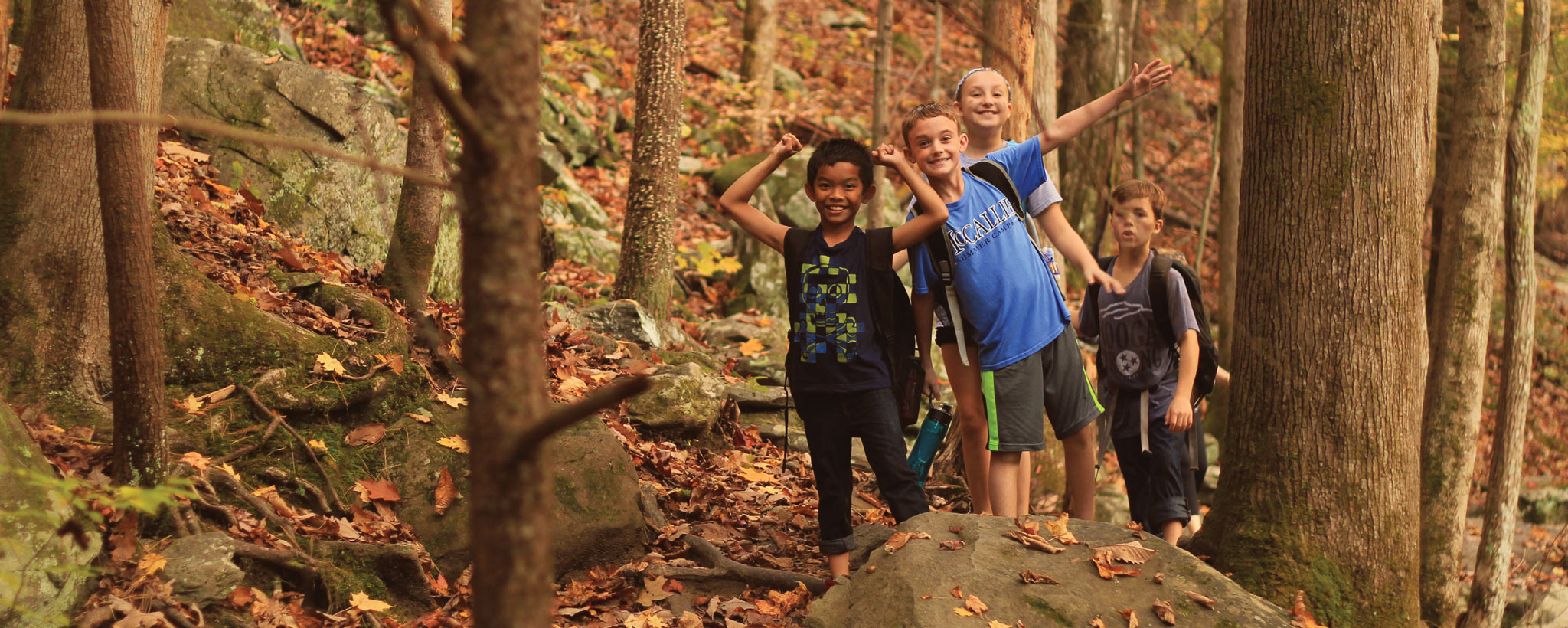 Kids Trekking in Smoky Mountains National Park Kids Trekking in Smoky Mountains National Park