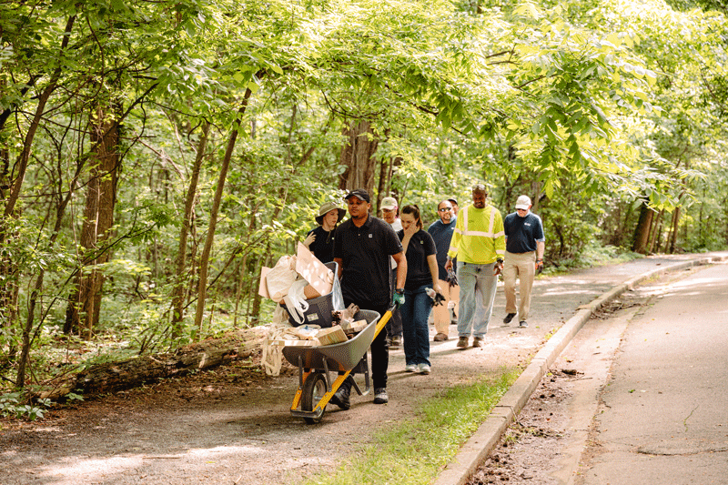 Day of service clean-up at Memphis