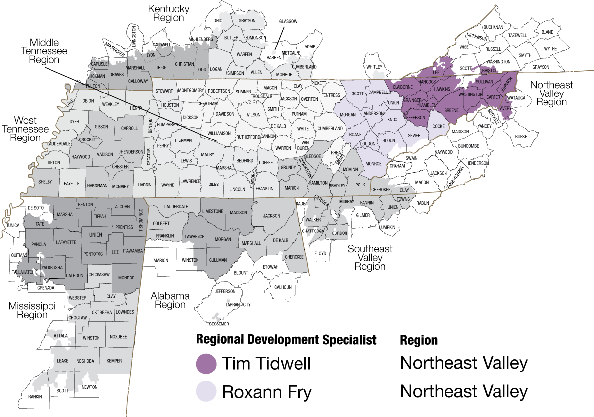 ED-Northeast Valley Map of Northeast Valley region