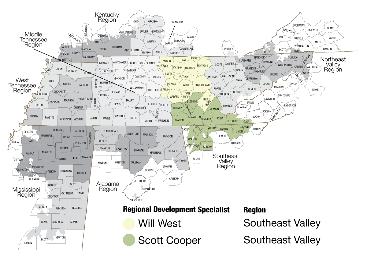 ED-Southeast Valley Map of Southeast region