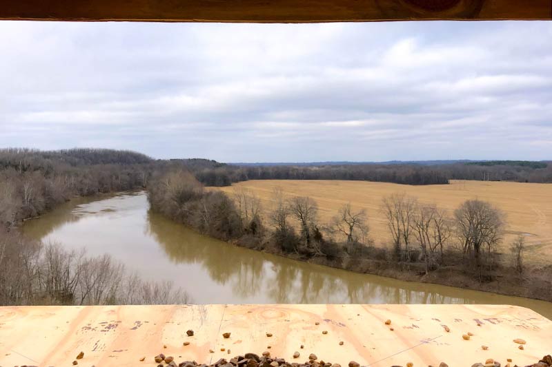 View of the Green River from inside the nesting box.