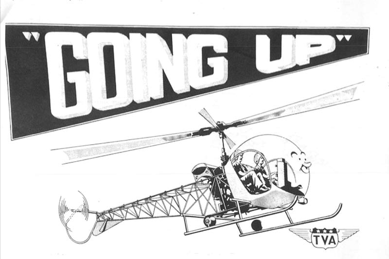 1950s-era illustration of TVA Aviation crew