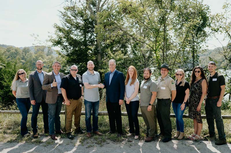 A group of guests and presenters at a Radnor Lake State Park event