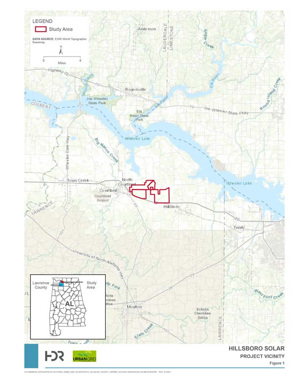 Hillsboro solar vicinity map