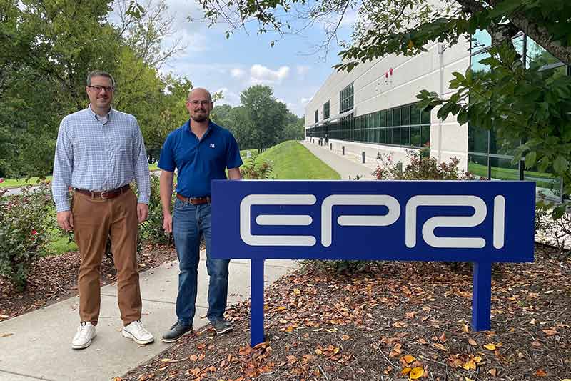 Drew McGuire and Michael McAmis at the EPRI facility in Charlotte, North Carolina