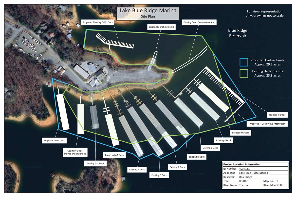 Lake Blue Ridge Marina Site Map