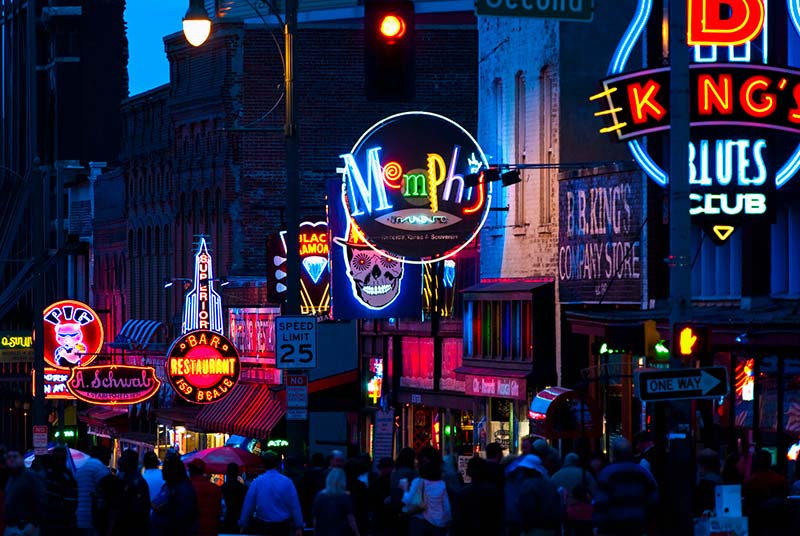 View of Memphis Downtown at night