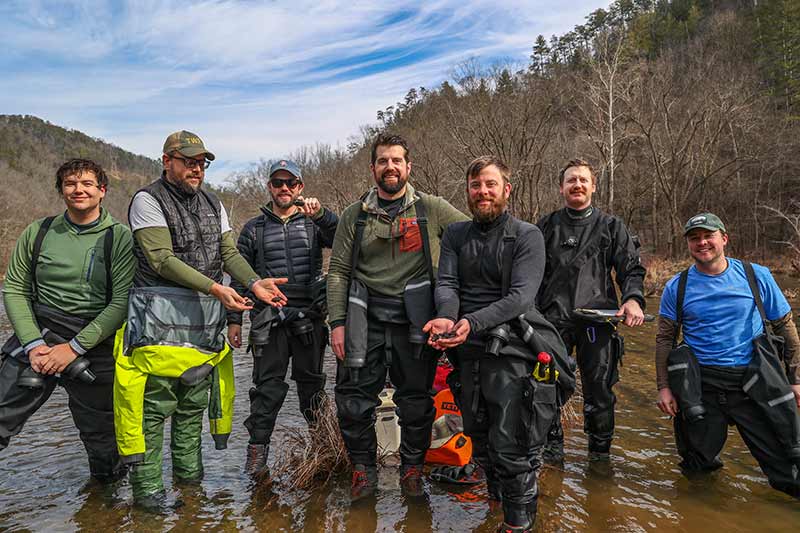 Group of biologists from TVA and TWRA