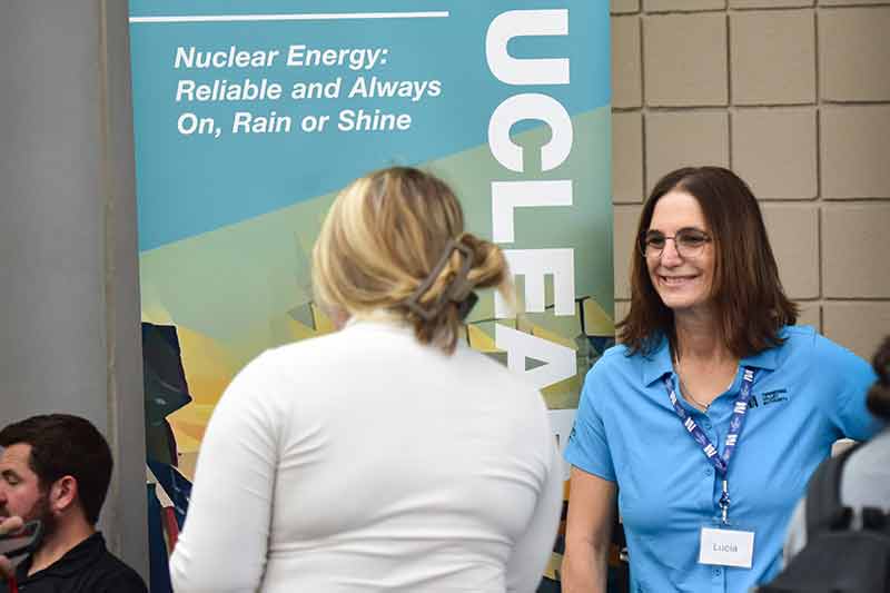 Lucia Harvey, TVA, at Roane State Community College event
