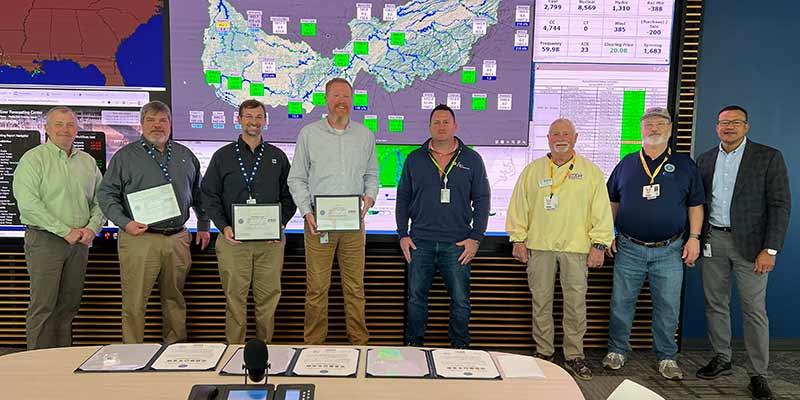 Three leaders of the River Forecast Center receive the ESGR Patriot Award