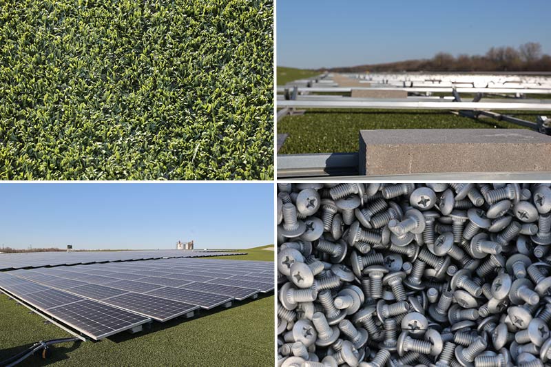 Collage of turf, screws and equipment for Project Phoenix