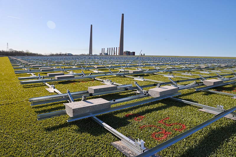 Frames and blocks for Project Phoenix solar field