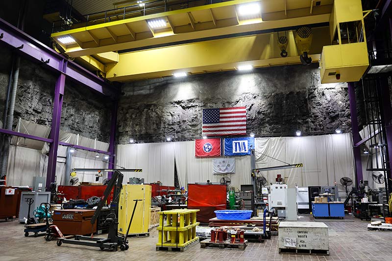 Work floor inside Raccoon Mountain