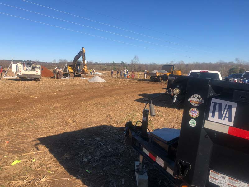 Tornado affected land