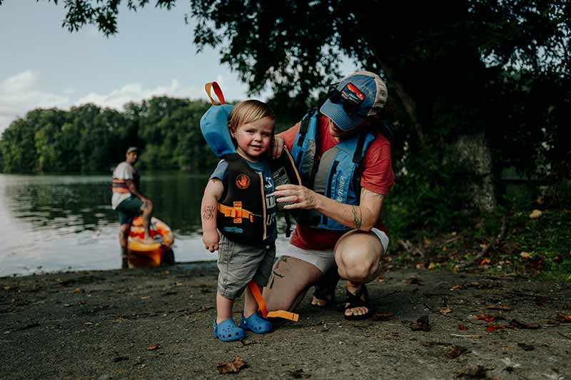 TVA terrestrial zoologist with child