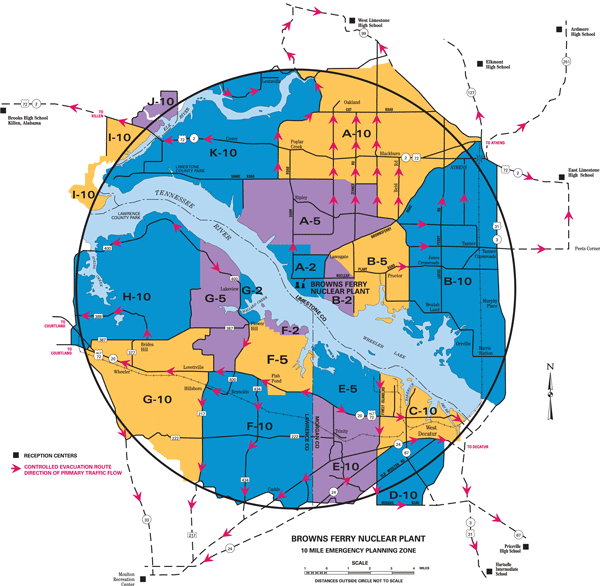 Small Browns Ferry Evacuation Map