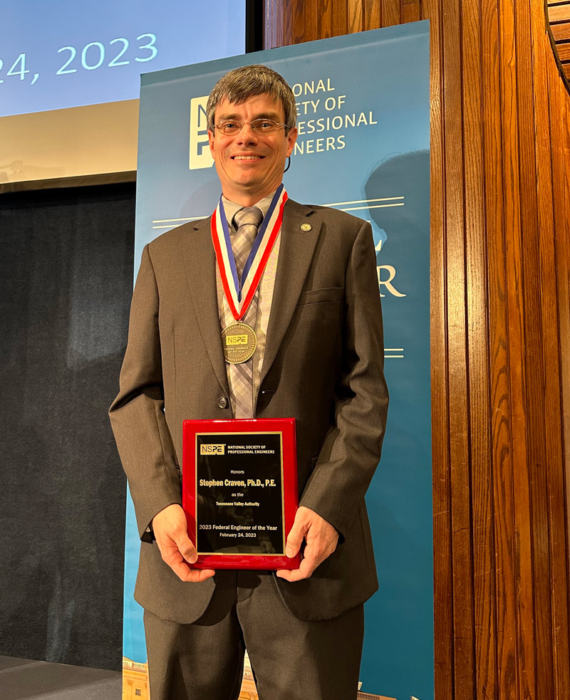 Stephen Craven at award ceremony in Washington D.C