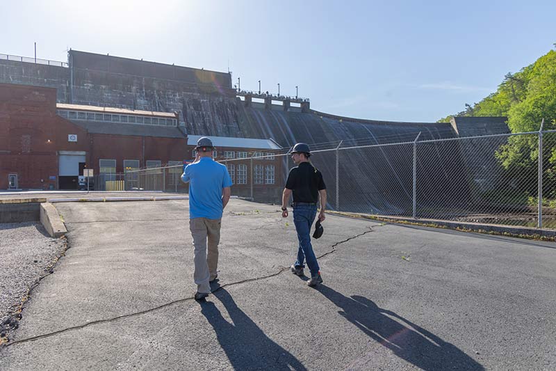 Ted Freeman and Matt Brooks outside Ocoee Dam No. 1