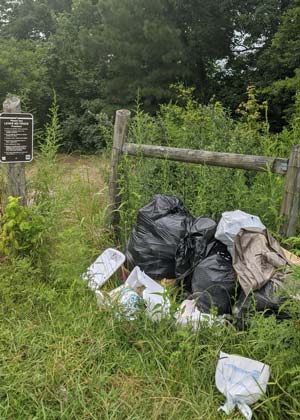 Trash Bags in camping ground