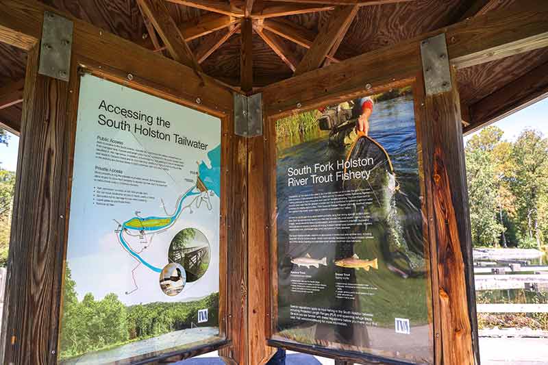Informational sign at South Holston Tailwater