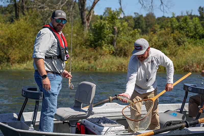 Anglers catch fish
