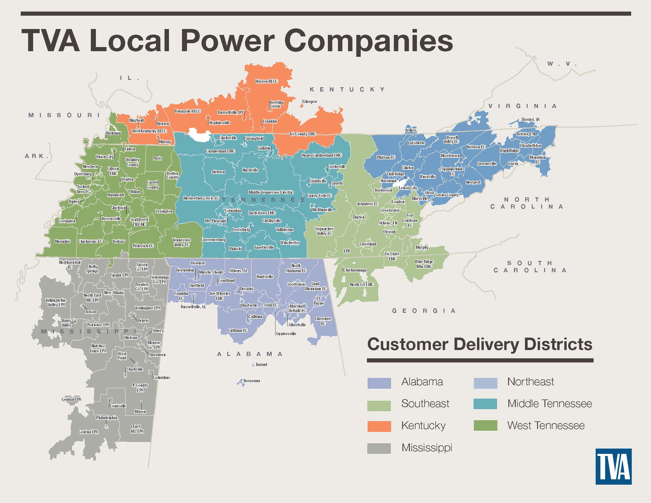 Navigating The Power Grid: A Comprehensive Look At The TVA Map ...