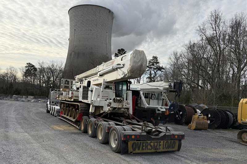 TVA equipment stands loaded up to respond to power outages following Winter Storm Fern