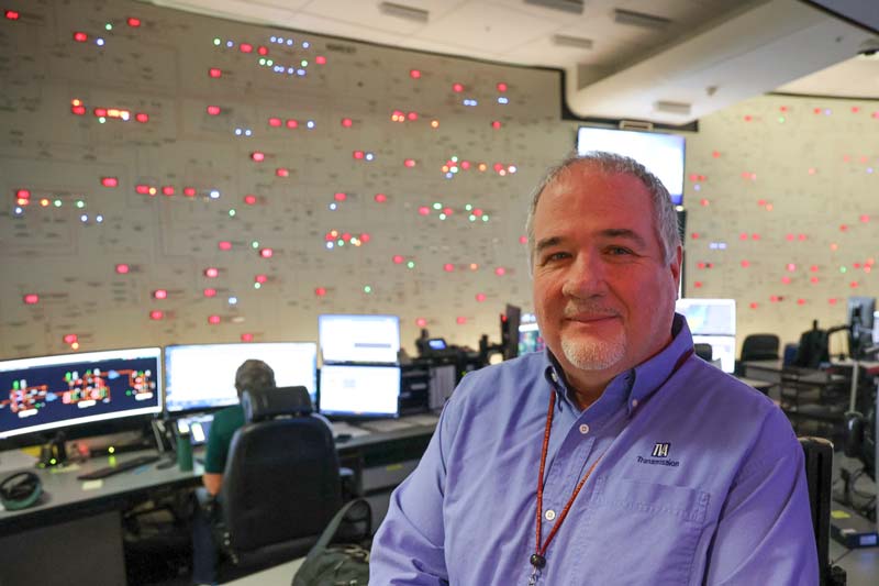 Patrick Walshe, manager of resource operations and analysis, at TVA’s central grid operations center in Chattanooga.